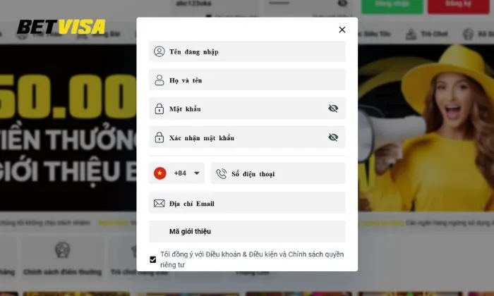 Đăng ký Betvisa  Lưu ý đăng ký Betvisa cho newbie hiểu rõ