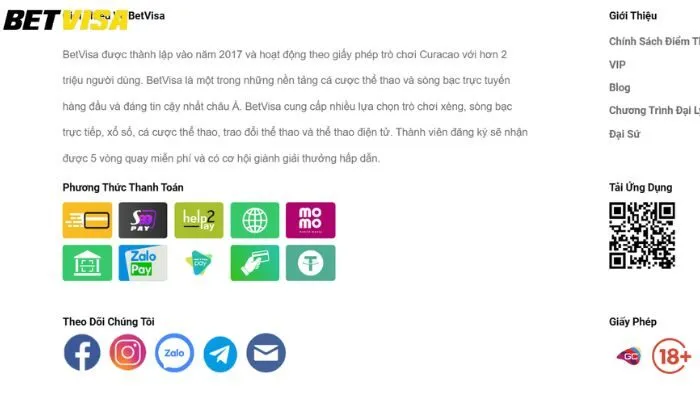Theo dõi Betvisa Theo dõi Betvisa mang lại nhiều lợi ích thiết thực cho người chơi